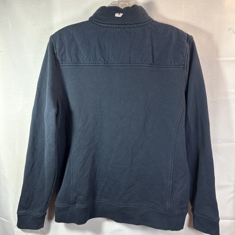 Vineyard Vines Womens Shep  Navy Blue 1/4 Zip Pullover Style 2K001317 VTG  Sz L - Picture 3 of 15